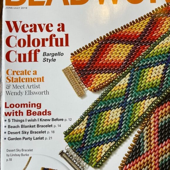 Beadwork Magazine Jewelry Crafting Book u Jun Jul 2019  Vol 22  No 4 Looming wit - Picture 3 of 8